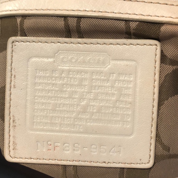 Coach bag, off-white leather - Picture 5 of 8